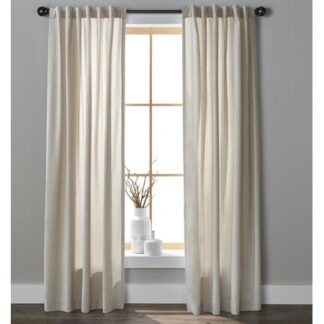 Better Homes & Gardens Light Filtering Chenille Curtain  Papyrus Beige  54x95