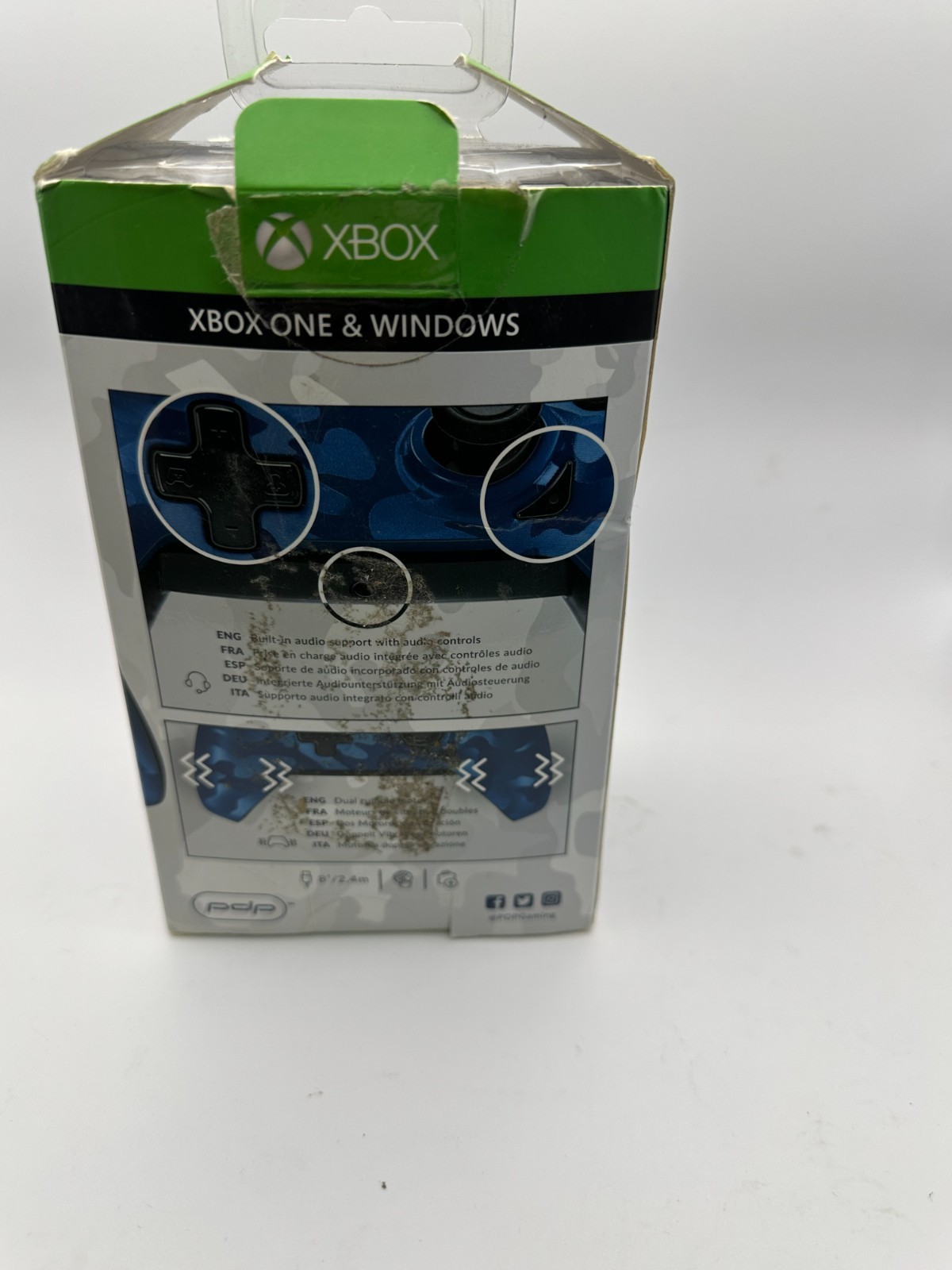 PDP Wired Controller for Xbox One & Windows. Stealth Series Revenant Blue Camo - Image 10
