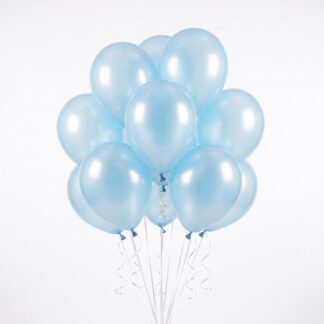 12" Light Blue Latex Balloons, 15 Pieces, by Way To Celebrate