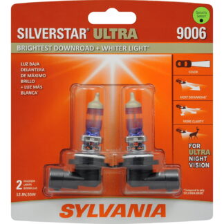 Sylvania 9006 SilverStar ULTRA Halogen Headlight Bulb, 2 Pack