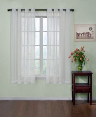 Arm & Hammer Curtain Fresh™ Odor-Neutralizing Sheer Voile Grommet 59 x 63 Curtain Panel in White