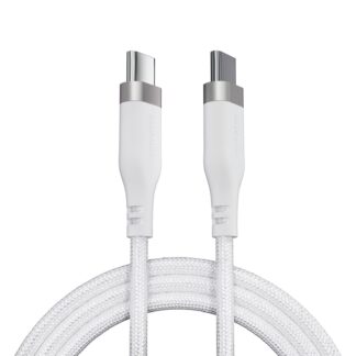 Liquipel Powertek USB-C to USB-C Fast Charger Cable, 6ft for Galaxy, Note, Tab, MacBook, White