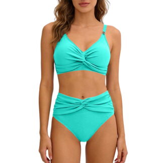 Riecok High Waisted Bikini Sets for Women Plus Size Two Piece Bathing Suits (UPC 58443)