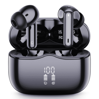 Wireless Earbuds, Bluetooth 5.4 In-Ear with 4 ENC Noise Cancelling Mic, HiFi Stereo Deep Bass 40H Playtime, LED Display, IP7 Waterproof, USB-C