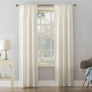 Mainstays Textured Solid Curtain Single Panel 38 W x 63 L Cream